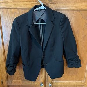 Express Black Ruched Blazer